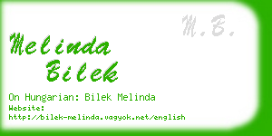 melinda bilek business card